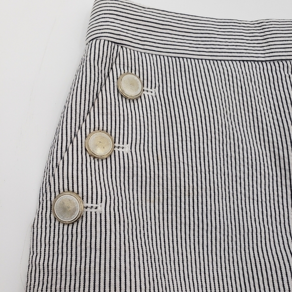 J. Crew Factory Seersucker Striped Cotton Mini Skirt - Picture 2 of 7